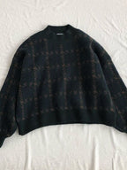 R&B | Vintage Gestrickter Pullover mit Karomuster