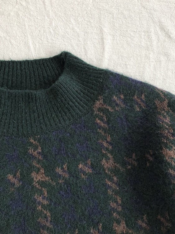 R&B | Vintage Gestrickter Pullover mit Karomuster