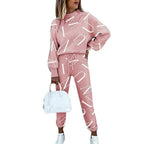 R&B | Trendy Bedruckter Trainingsanzug Für Damen