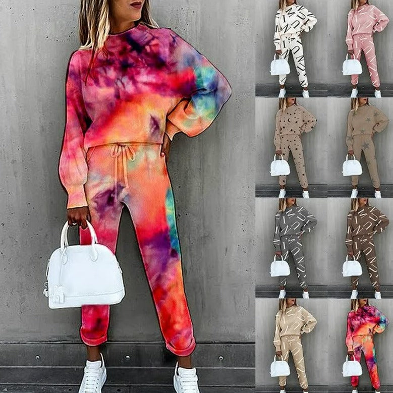 R&B | Trendy Bedruckter Trainingsanzug Für Damen