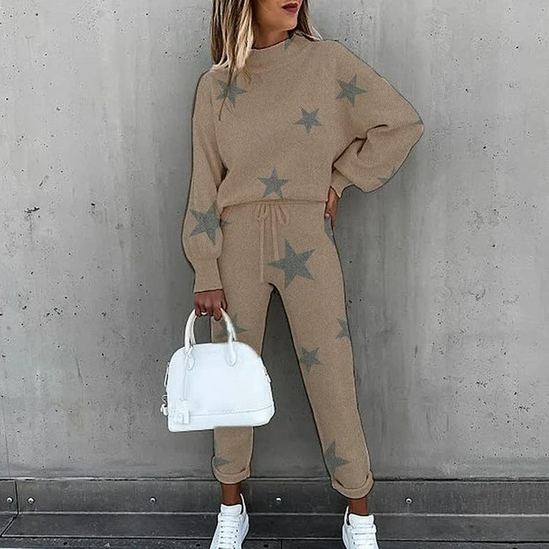 R&B | Trendy Bedruckter Trainingsanzug Für Damen