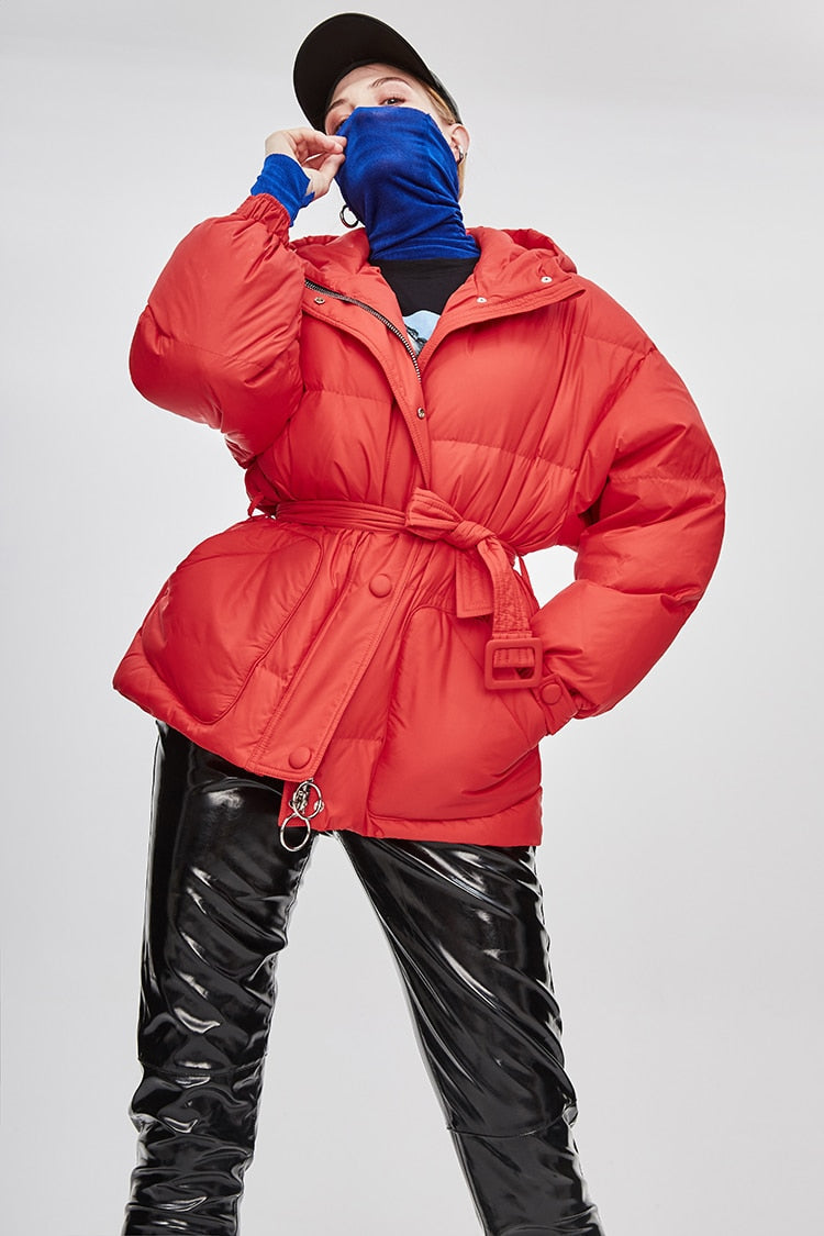 R&B | Damen-Steppjacke mit Gürtel "Street Chic"
