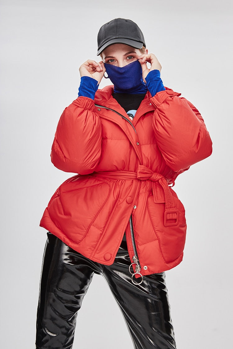 R&B | Damen-Steppjacke mit Gürtel "Street Chic"