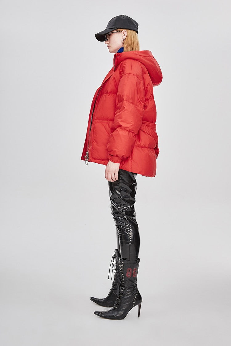 R&B | Damen-Steppjacke mit Gürtel "Street Chic"