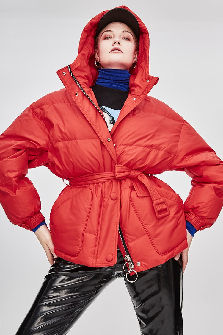 R&B | Damen-Steppjacke mit Gürtel "Street Chic"