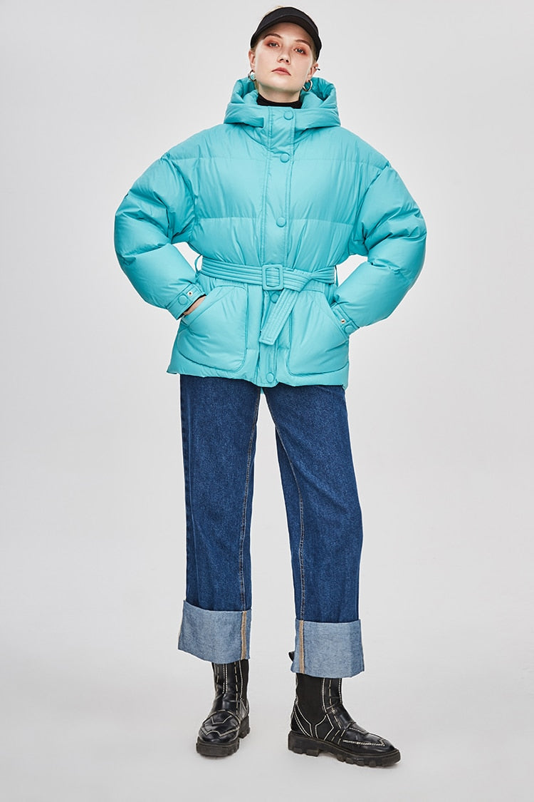 R&B | Damen-Steppjacke mit Gürtel "Street Chic"