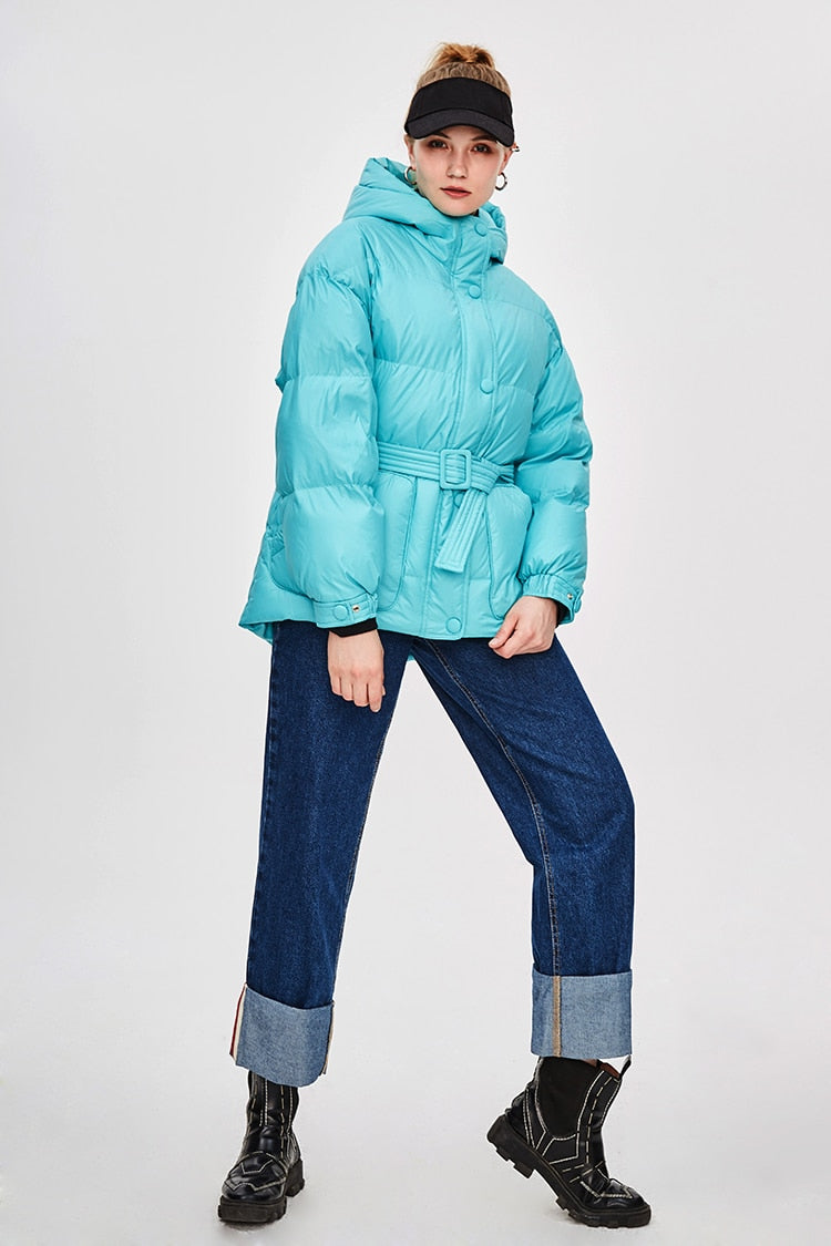 R&B | Damen-Steppjacke mit Gürtel "Street Chic"