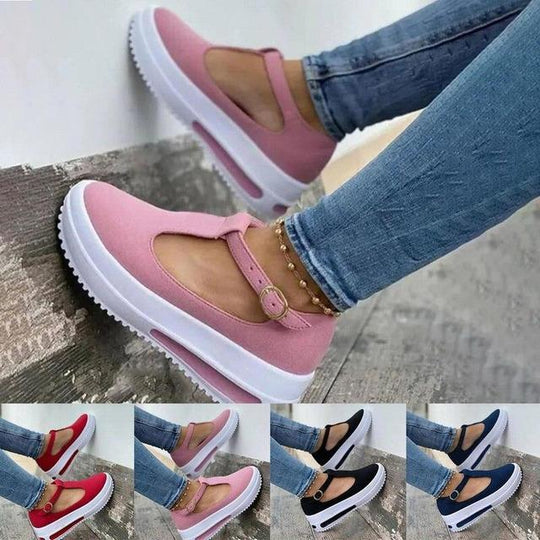 Bequeme Schuhe mit dicker Sohle R&B