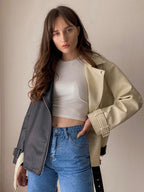 R&B | Zeitlose Lederjacke Mit Glattem Finish