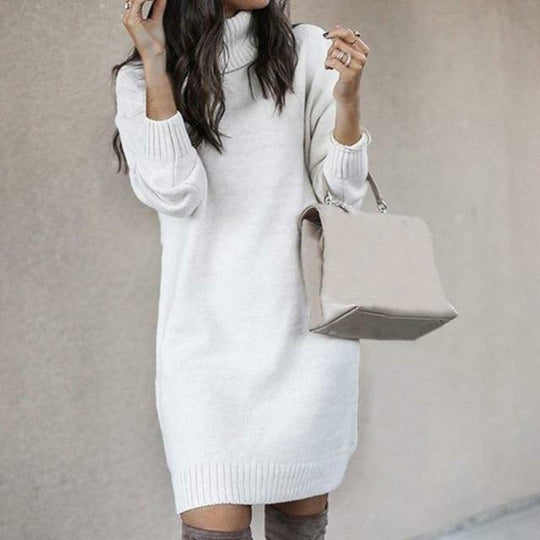 R&B | Strickkleid mit Rollkragen für Damen
