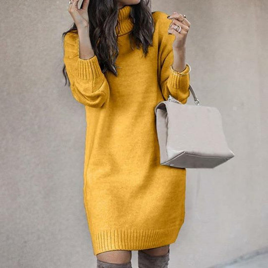 R&B | Strickkleid mit Rollkragen für Damen