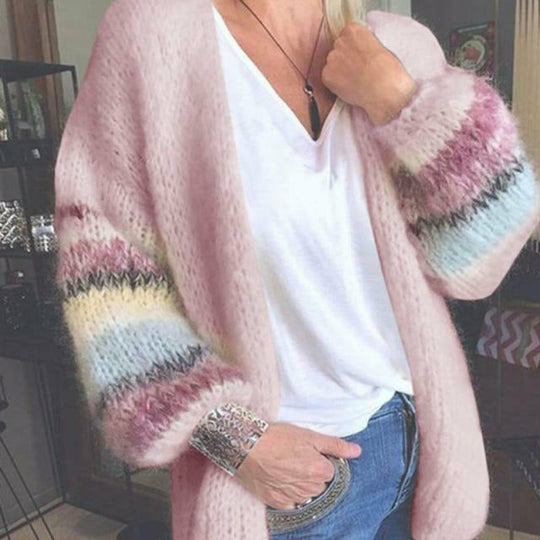 R&B | Gestreifte Strickjacke mit Klassischem Design
