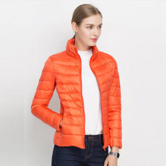 R&B | Damen Steppjacke mit Langen Ärmeln und Warmem Futter
