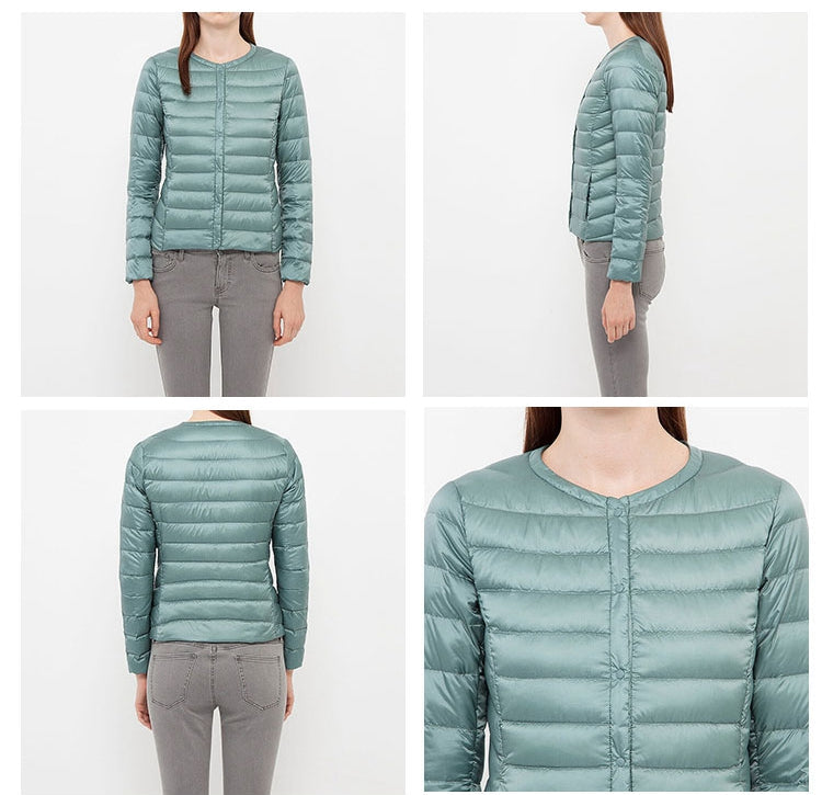 R&B | Daunenjacke ohne Kragen "Elegance Essential"