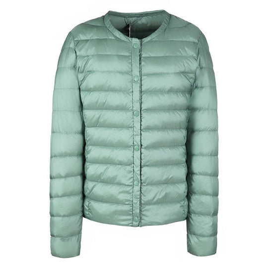 R&B | Elegance Essential" kragenlose kompakte Daunenjacke