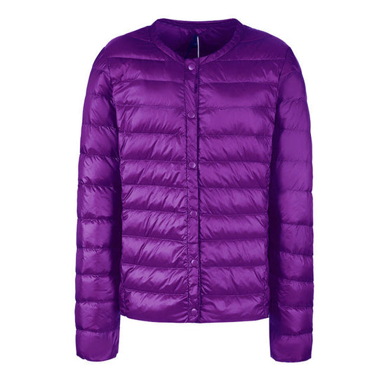 R&B | Elegance Essential" kragenlose kompakte Daunenjacke