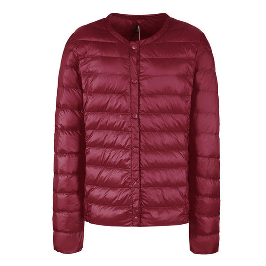 R&B | Elegance Essential" kragenlose kompakte Daunenjacke