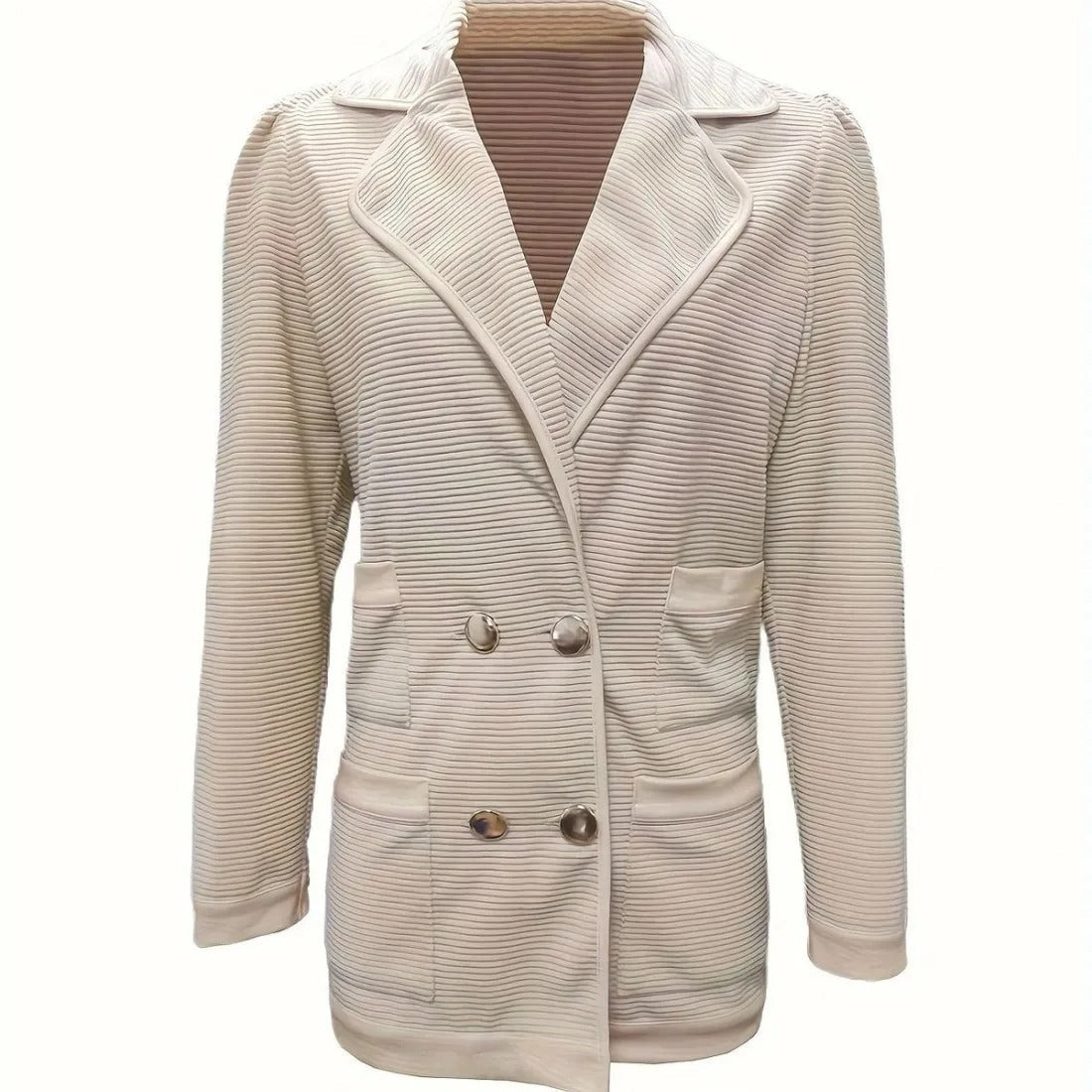 R&B | Damen Strickblazer mit Doppelknopfverschluss