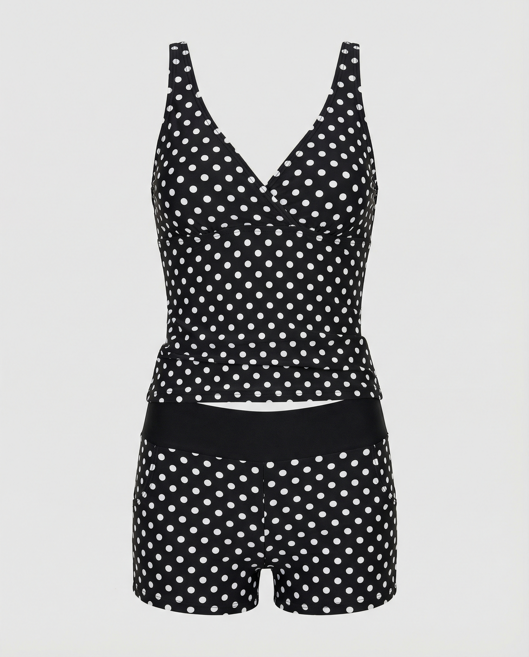 R&B – Figurschmeichelnder Damen-Tankini, Tankini-Oberteil & Modische Shorts