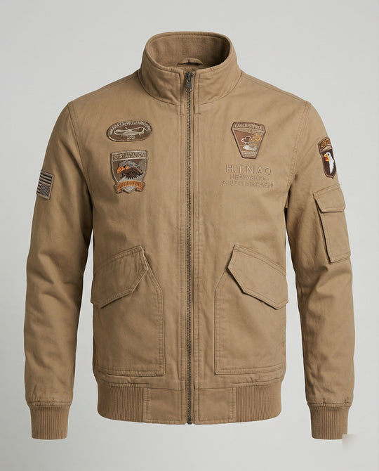 Herren Bomberjacke Militär Stil