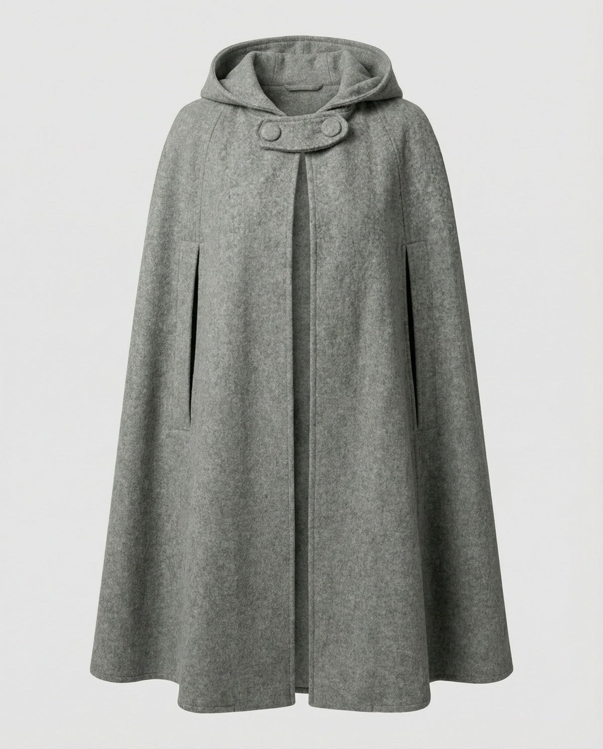 Damen modern geschnittener Umhang mit Kapuze R&B