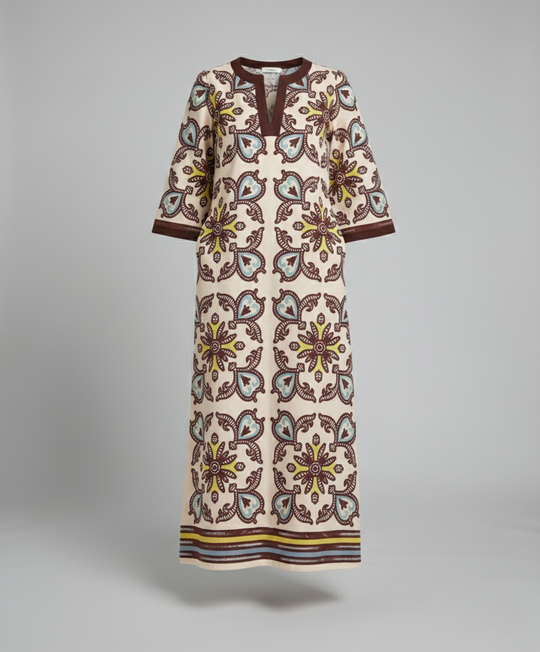 Freizeitkleid Damen Kaftan Maxikleid