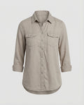 Damen elegante Bluse mit tiefem V-Ausschnitt