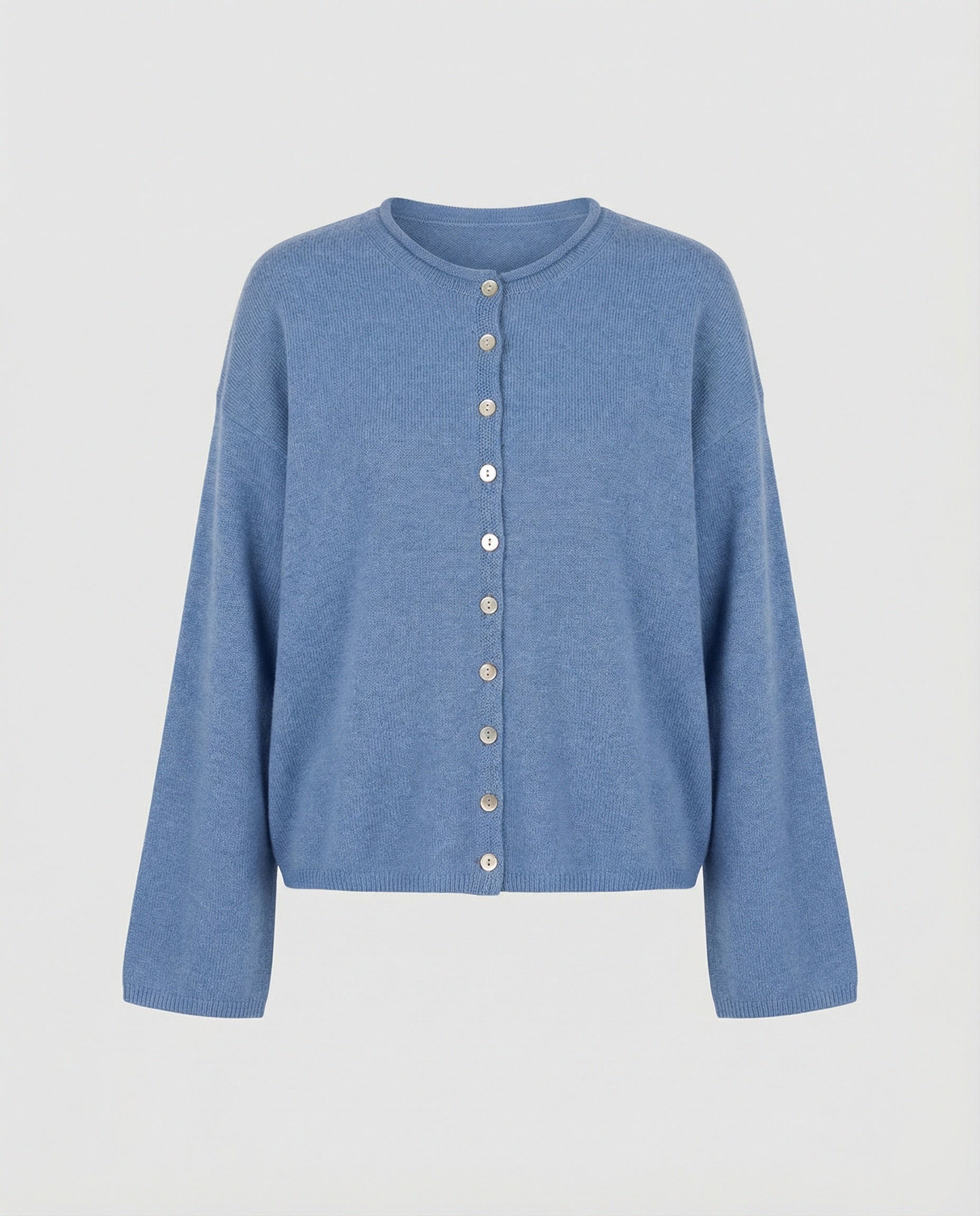Damen Strickjacke kurz aus Baumwolle mit Knöpfen