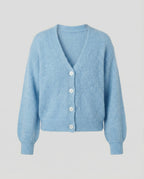Strickjacke Damen flauschig mit Puffärmeln