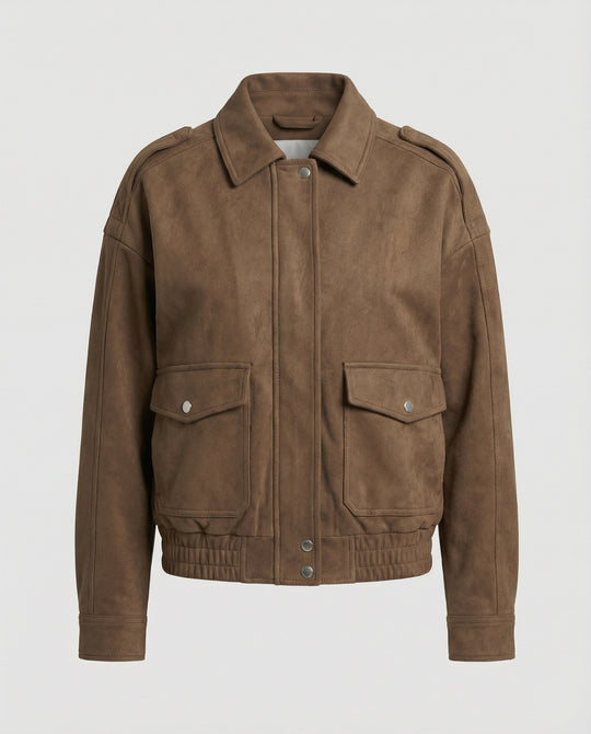 Freizeitkleidung Damen Velours Jacke Weit