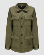 Damen Utility-Jacke aus Veloursleder
