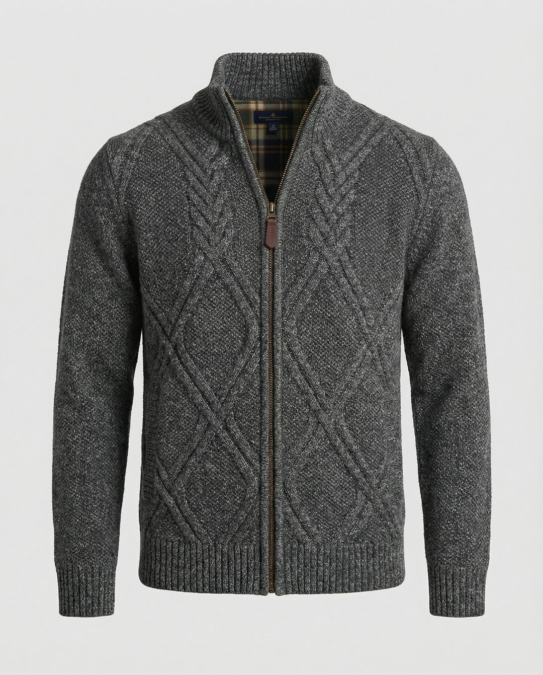 Herren Strickjacke mit Zipper und Muster