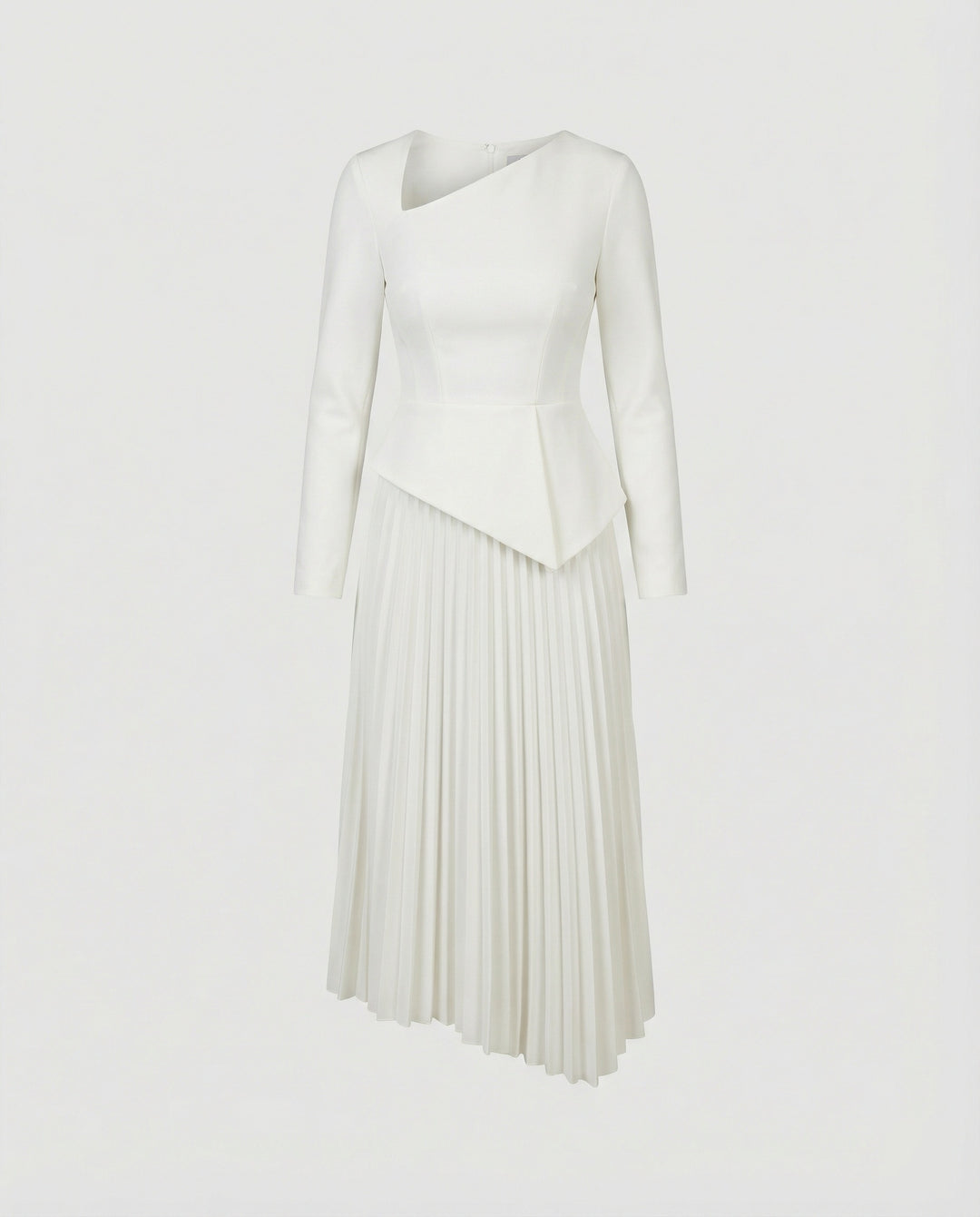 Damen Midikleid asymmetrisch mit Schößchen
