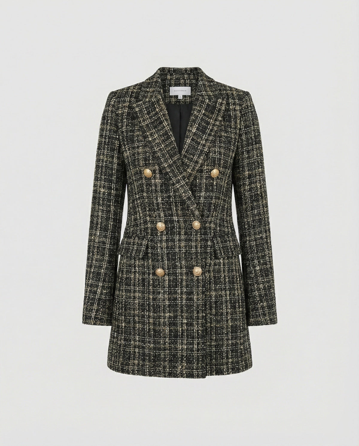 Damen Tweed-Blazer mit Doppelknopfleiste