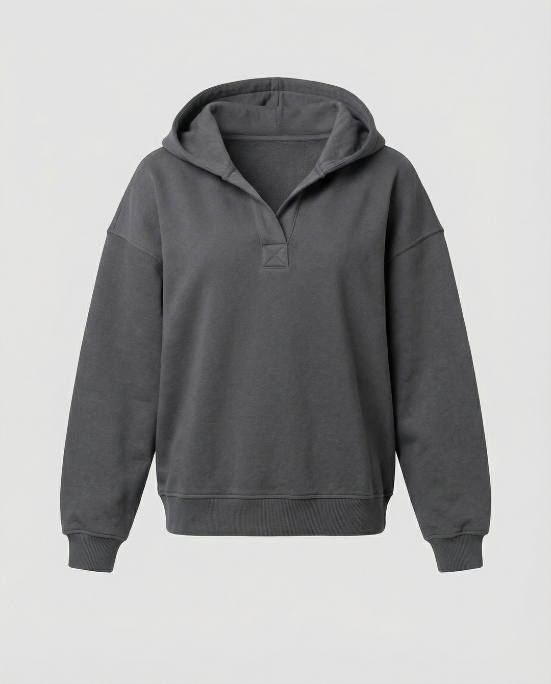 Damen Oversized Kapuzensweatshirt mit lässigem Stehkragen und langen Ärmeln R&B