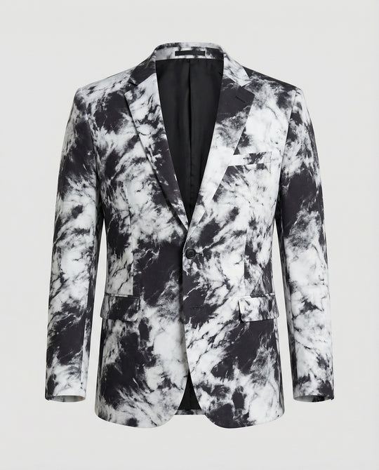 Damen Kurzblazer mit Print und Revers