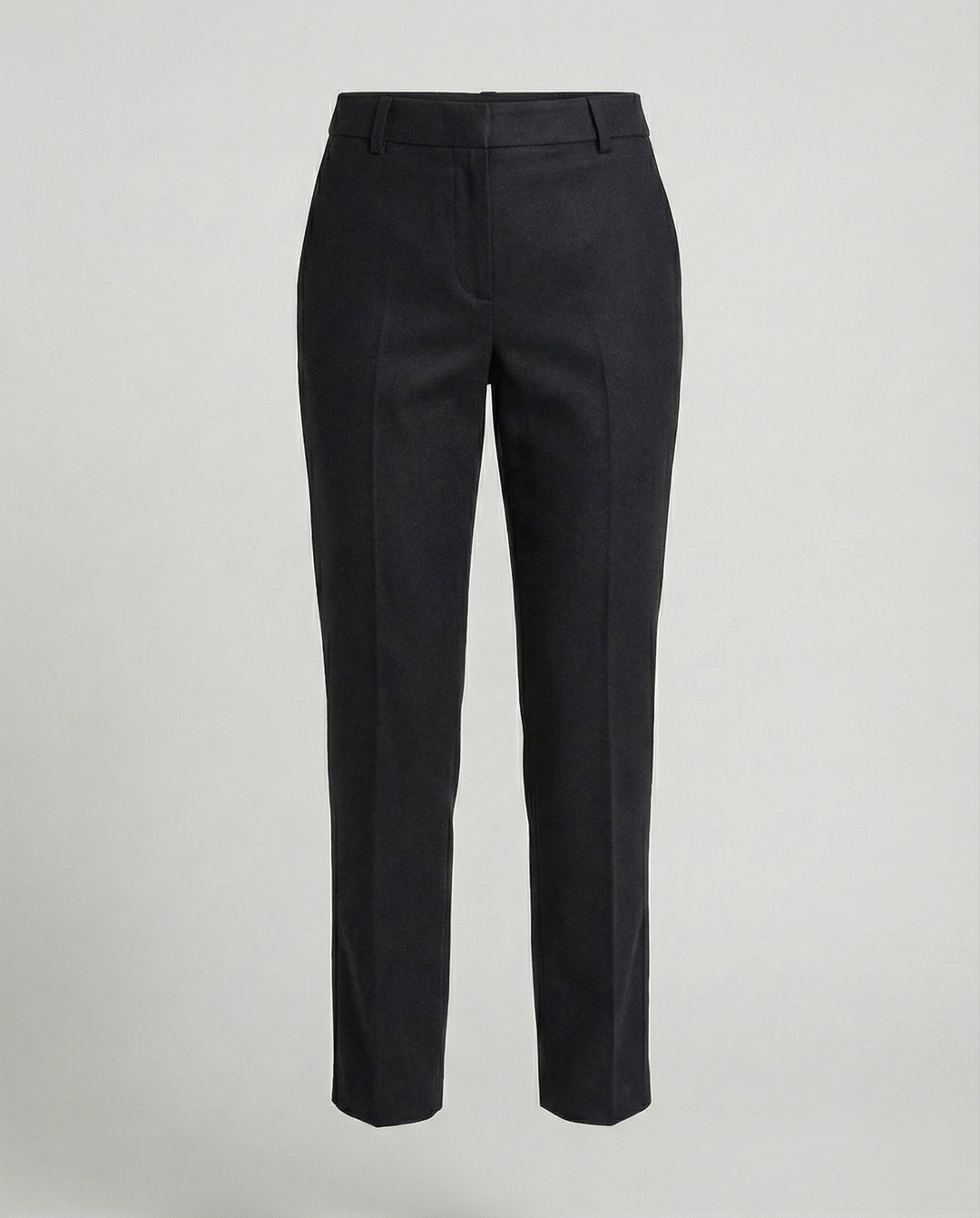 Damen Woll Stoffhose schmal geschnitten mit edlem Design