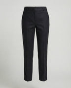 Damen Woll Stoffhose schmal geschnitten mit edlem Design