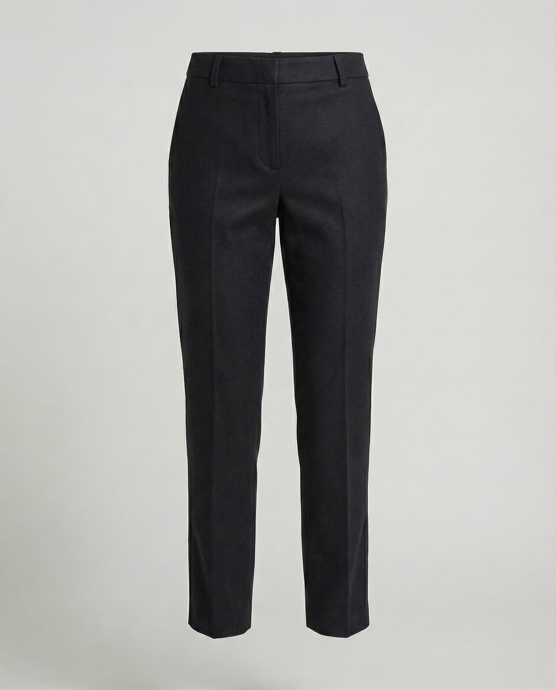 Damen Woll Stoffhose schmal geschnitten mit edlem Design