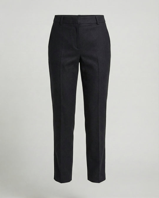 Damen Woll Stoffhose schmal geschnitten mit edlem Design