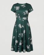 Damen Blumenkleid Midikleid Floral