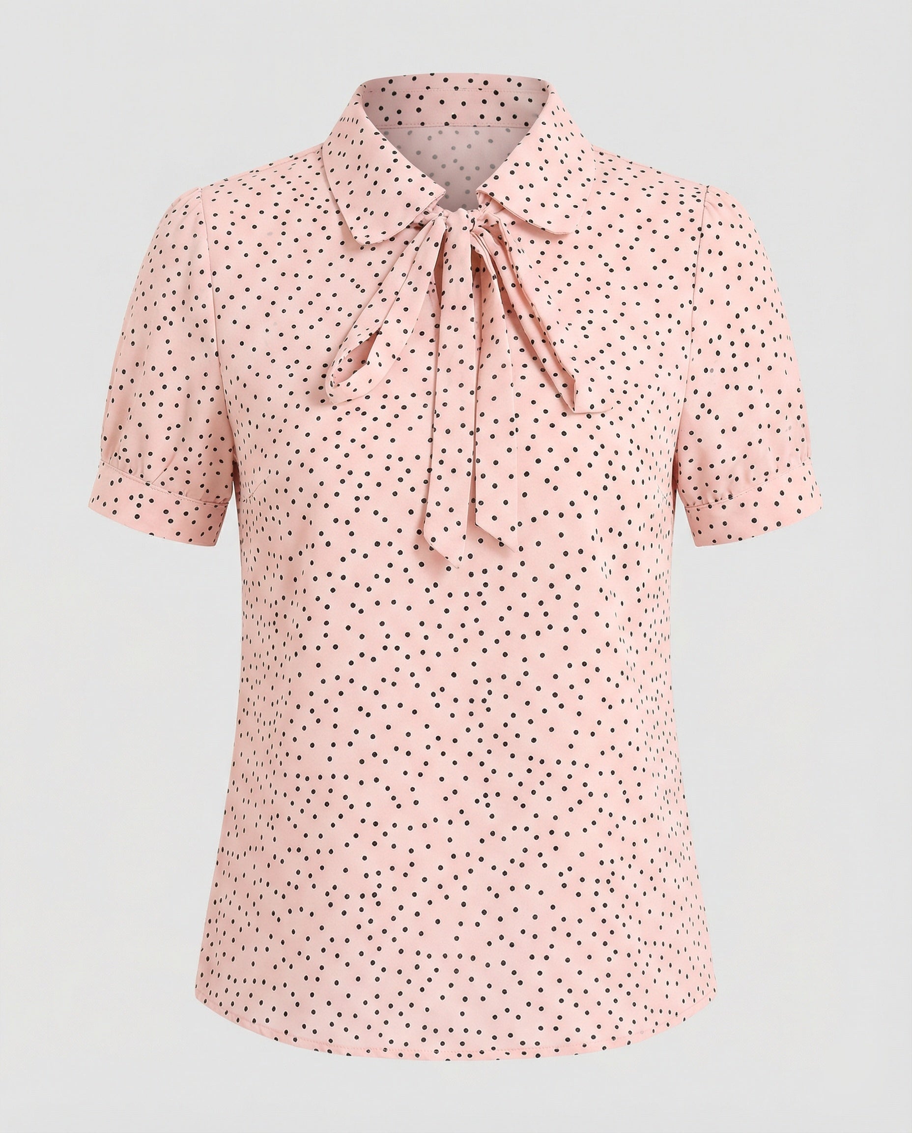 Bluse Damen Kurz mit Krawattenkragen