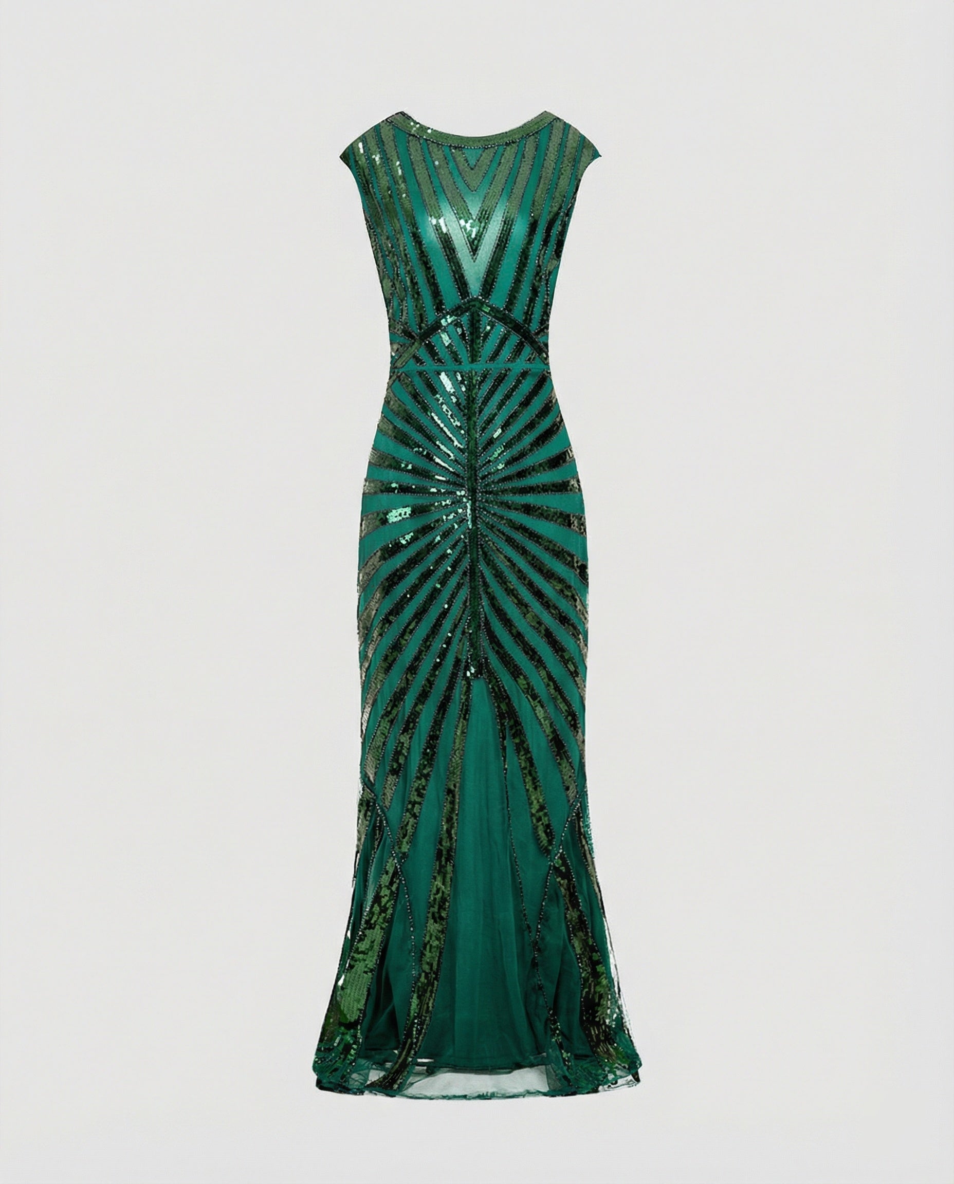 Elegantes Langes Abendkleid mit Paillettenmuster für Festliche Anlässe - R&B