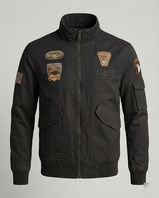 Herren Bomberjacke Militär Stil
