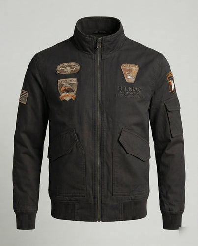 Herren Bomberjacke Militär Stil