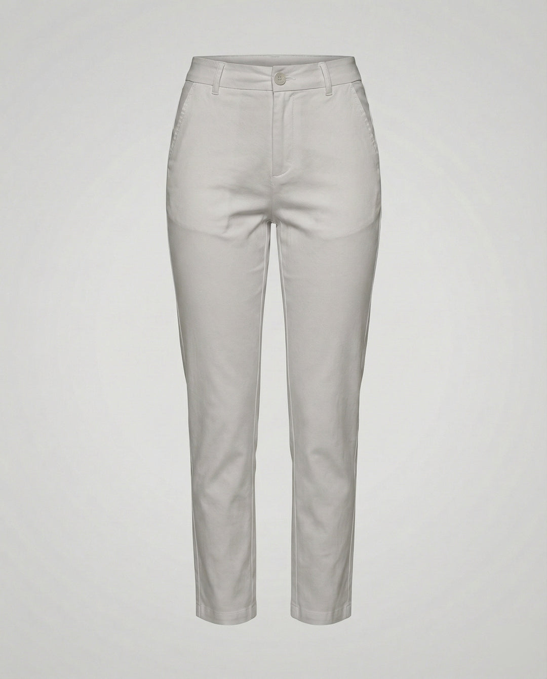 Damen Chino Stoffhose schmal mit hohem Bund