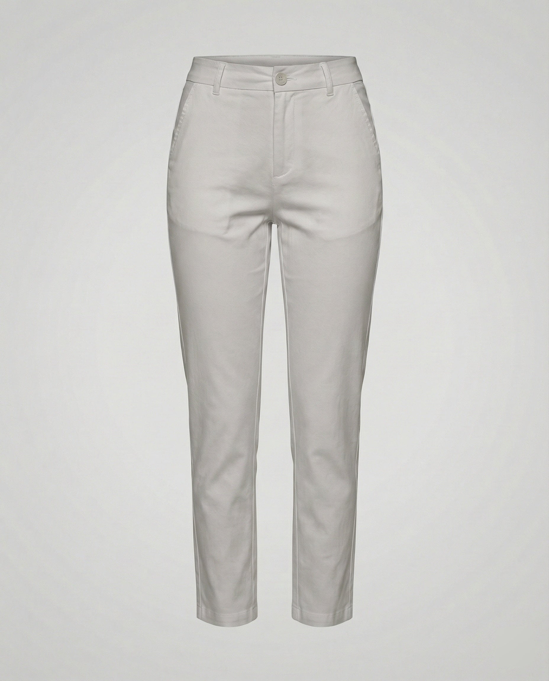 Damen Chino Stoffhose schmal mit hohem Bund