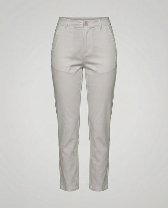Damen Chino Stoffhose schmal mit hohem Bund