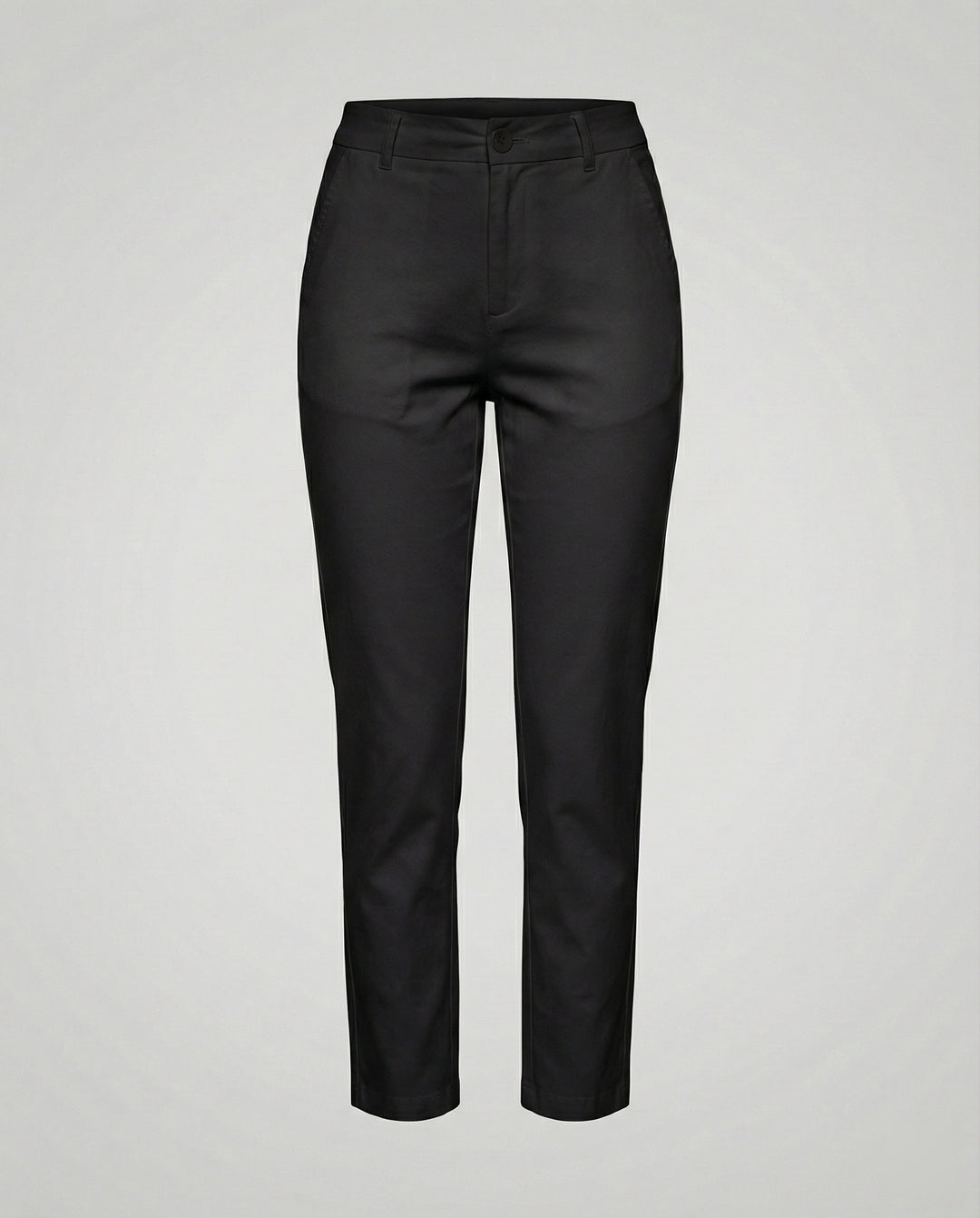 Damen Chino Stoffhose schmal mit hohem Bund