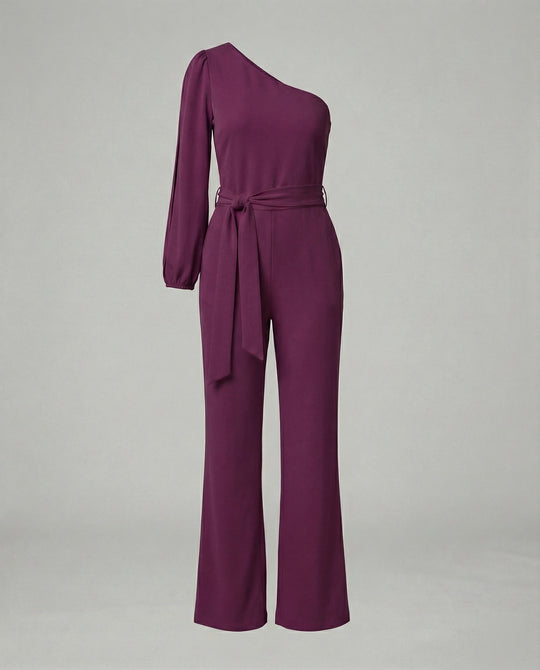 Damen Luxuriöser Overall mit Schleifengürtel & Funkelnden Details | R&B